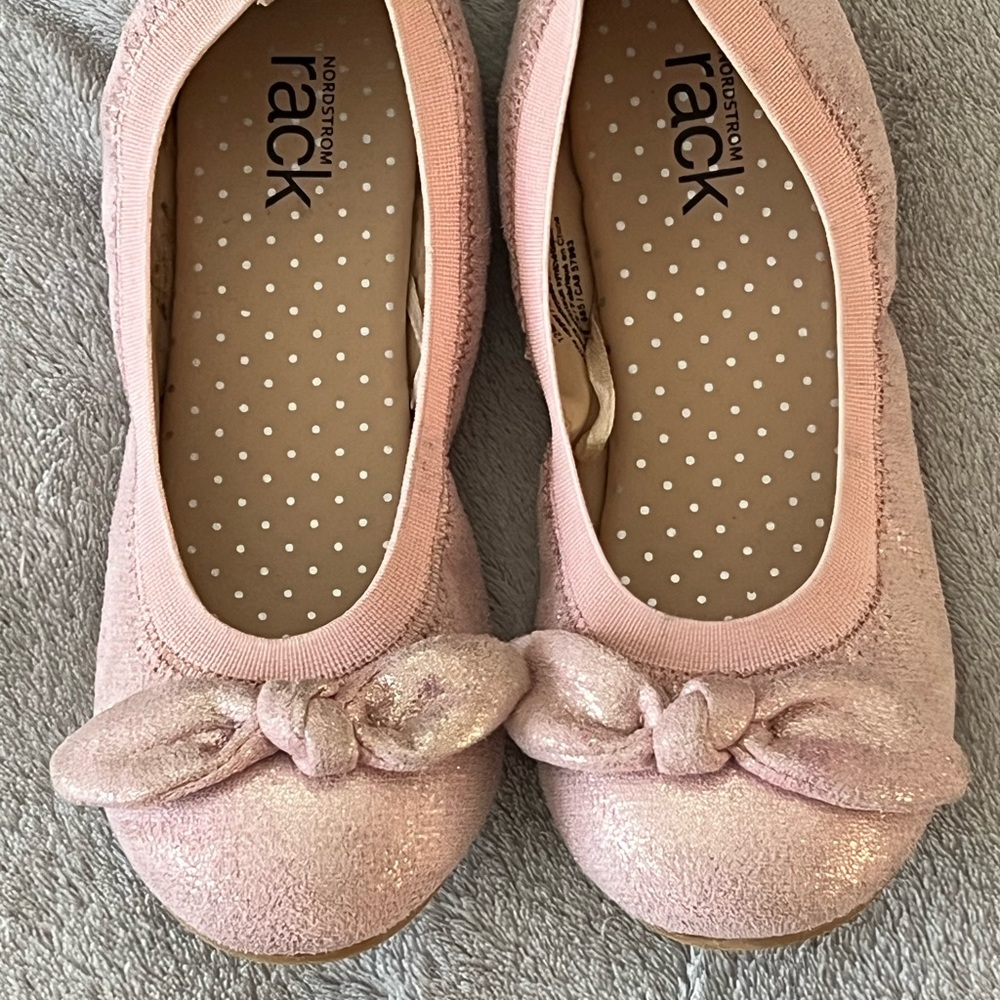 Nordstrom Pink Slippers with Bow Detail